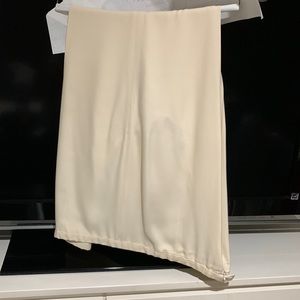 Cream silk lined pants